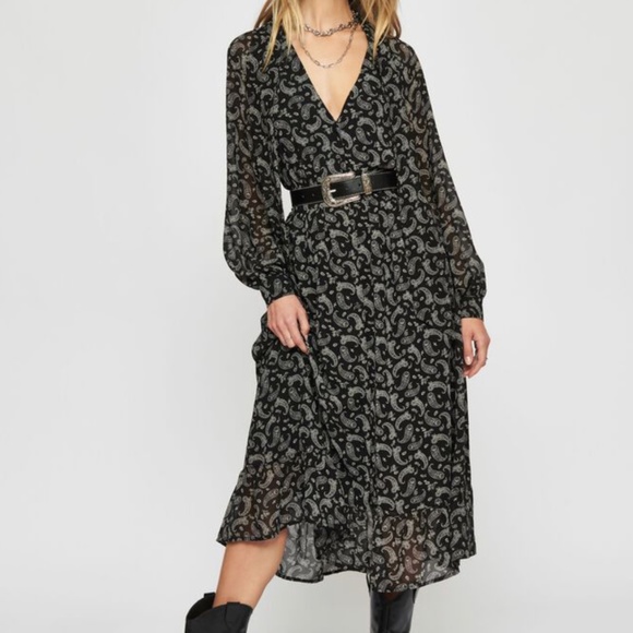 Dynamite Paisley Western Maxi Dress Size Small - Picture 2 of 6